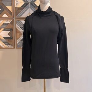 IRO Women’s Designer Black Ruffle Turtleneck Sweater Small